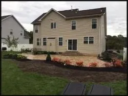 Finished backyard patio & landscaping