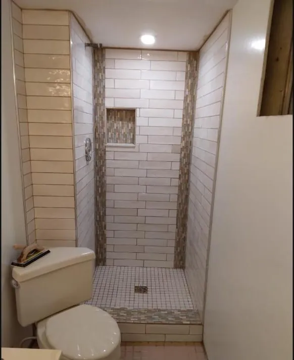 Bathroom remodel — subway tile shower