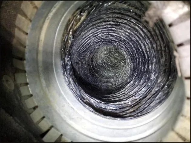 Clean metal duct — after cleaning
